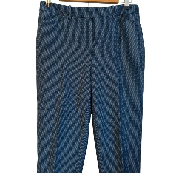 Carlisle Womens Blue Houndstooth Pattern Slim Fit Trousers Size 8 women pants - Picture 8 of 12